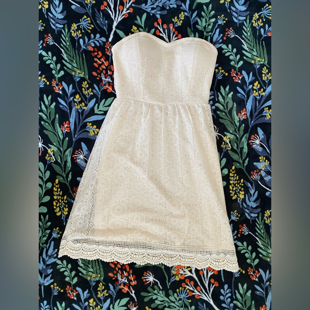 Vanity Cream Lace Dress (S)
